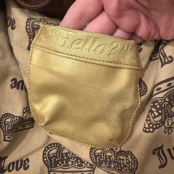 Y2K vintage Juicy Couture slouchy hobo leather bag w charms and heart mirror - Picture 7 of 7